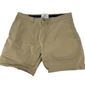 WRK Men's Khaki Chino Shorts Size 34 Flat Front Casual‎ Everyday Wear